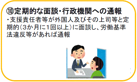 定期的な面談・行政機関への通報